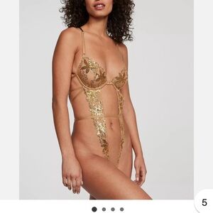 Gold lingerie one piece